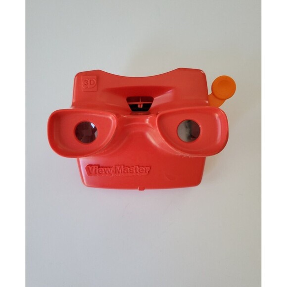Other - Vintage Red Viewmaster 3D Viewer Toy w Orange Lever Tyco Toys Made in USA